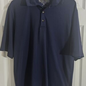 Pebble Beach Men's Medium Navy Blue Golf Polo Shirt